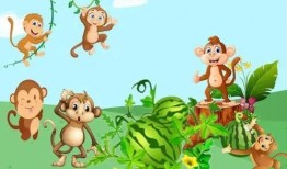 猴子吃瓜幼儿故事视频,幼儿趣味故事视频